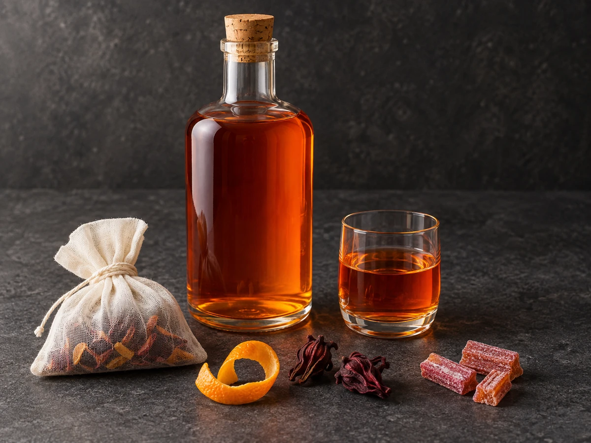 Аперитив по мотивам Aperol на наборе «Аперитив спритц»: бутылка, рюмка и пищевой набор «аперитив спритц»